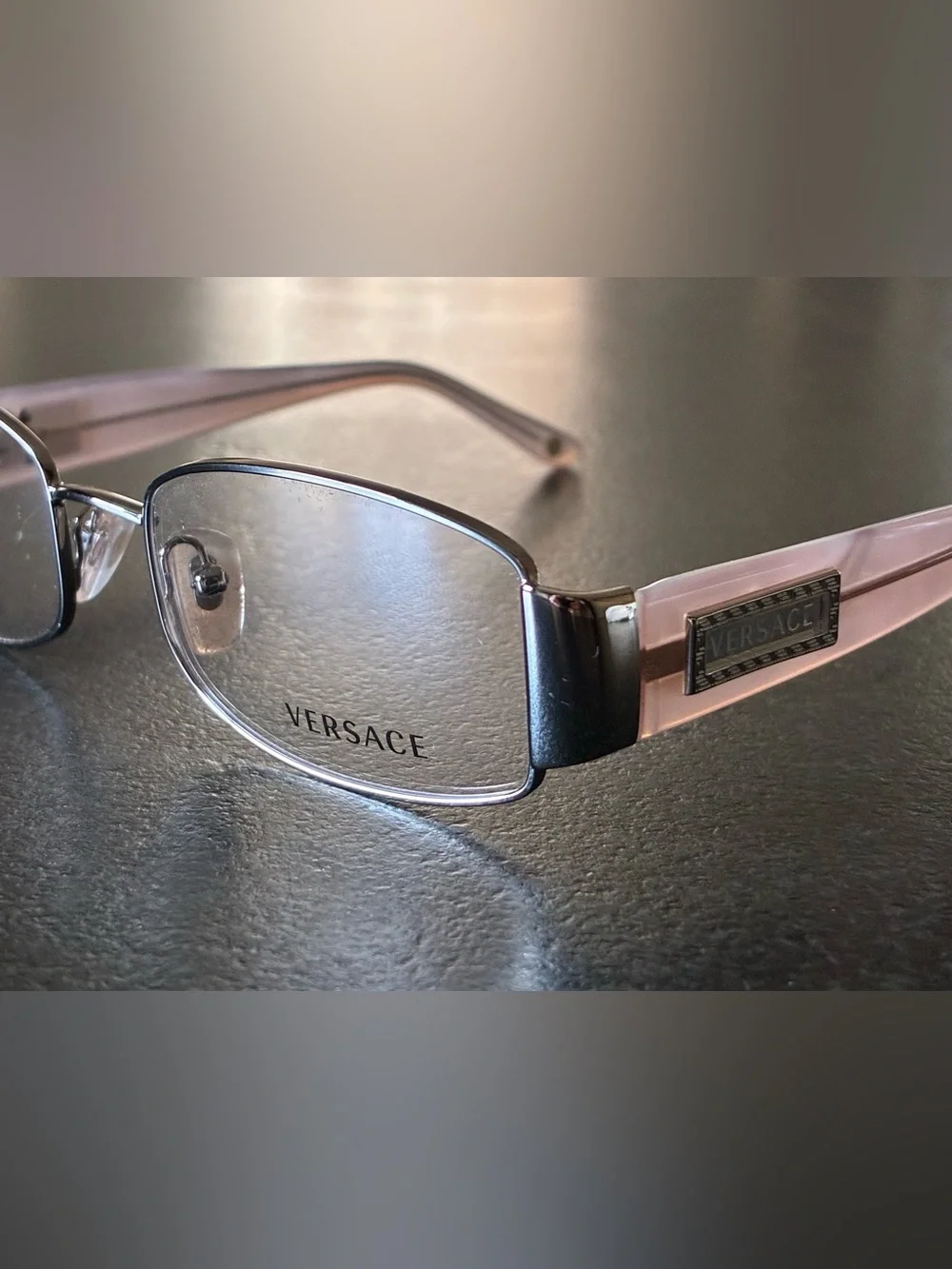 Vintage Versace MOD. 1148 1130 Pink & Silver Eyeglasses – New Old Stock